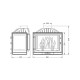 Inbouw haard UNIFLAM 700 STANDARD met klep, linkerzijde, 14 kW | Gietijzeren haarden | Haarden |