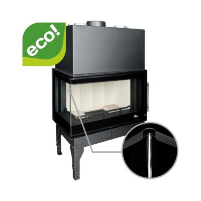 Inbouw haard UNIFLAM 760 EVO PBS met luchtkanalen en luchttoevoer, gebogen glas, linkerzijde, 10 kW - Productenvergelijking