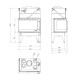Inbouw haard UNIFLAM 860 DURO met luchtkanalen en luchttoevoer, linkerzijde, 14,1 kW | Moderne haarden | Haarden |