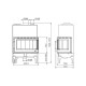 Inbouw haard UNIFLAM 760 EVO PBS met luchtkanalen en luchttoevoer, gebogen glas, rechterzijde, 10 kW | Moderne haarden | Haarden |