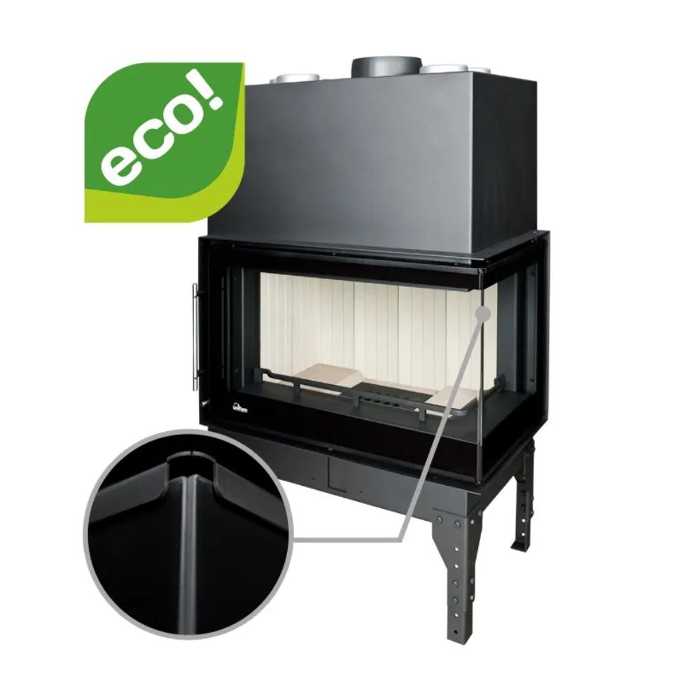 Inbouw haard UNIFLAM 860 EVO PBS met luchtkanalen en luchttoevoer, rechterzijde, 15 kW | Moderne haarden | Haarden |