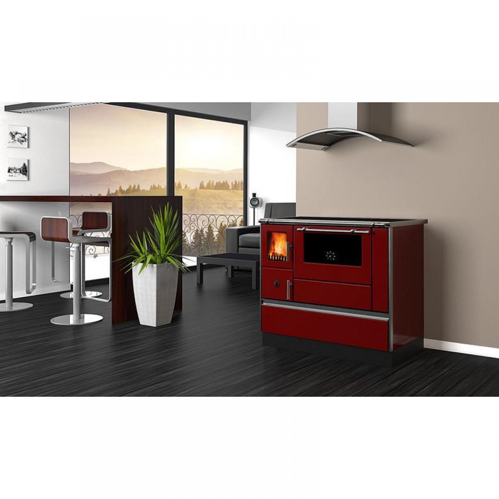 Hout fornuis Alfa Plam Dominant 90H Red, 6.5kW | Hout fornuis | Hout |