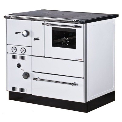 Hout fornuis met CV Alfa Plam Alfa Term 27 Wit, 27.56kW - Productenvergelijking