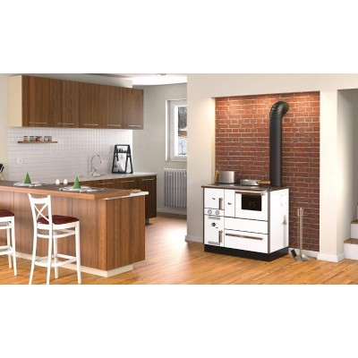 Hout fornuis met CV Alfa Plam Alfa Term 27 Wit, 27.56kW - Productenvergelijking