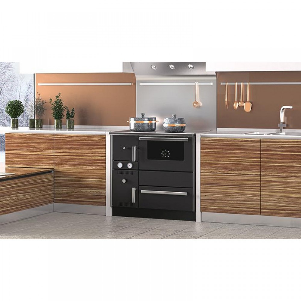 Hout fornuis met CV Alfa Plam Alfa Term 20 Antraciet, 23kW | Hout fornuis |  |