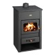 CV houtkachel Prity K2 CP W10 met massief gietijzeren blad, 13.3kW | CV houtkachels | Houtkachels |