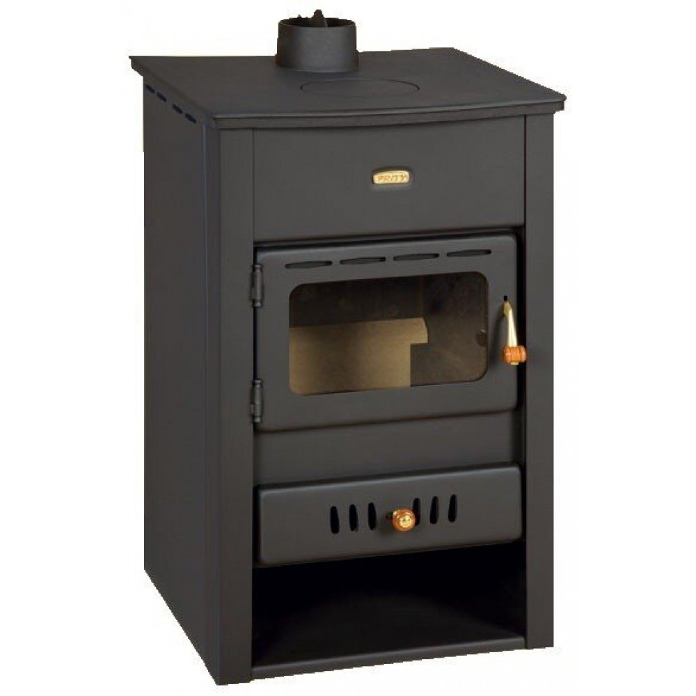 CV houtkachel Prity K2 CP W10 met massief gietijzeren blad, 13.3kW | CV houtkachels | Houtkachels |