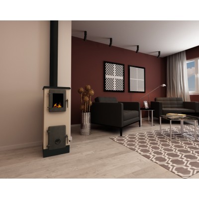 Houtkachel Alfa Plam Vulkan S, met gietijzeren deur 4kW - Productenvergelijking
