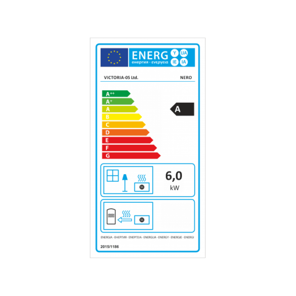 Houtkachel Victoria Nero Black, 6kW | Air houtkachels | Houtkachels |