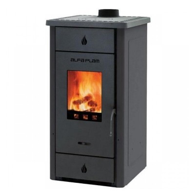 Houtkachel Alfa Plam Elita 3 Antraciet 7kW, Log - Alfa-Plam