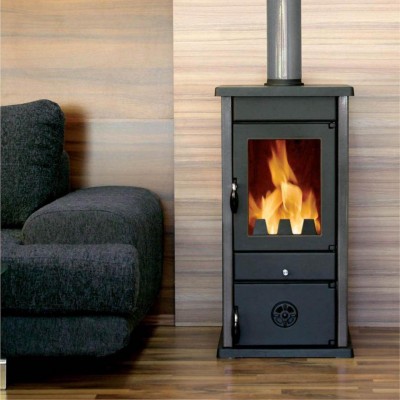 Houtkachel MBS Vesta 10kW Zwart, Log - Houtkachels