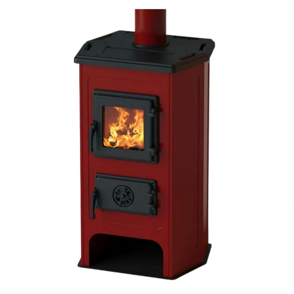 Houtkachel MBS Hit Rood, 11kW | Air houtkachels | Houtkachels |