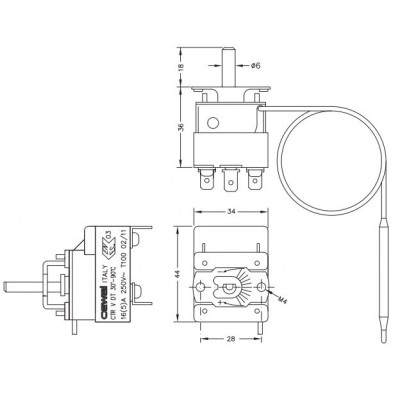 Capillary electromechanical thermostat Cewal, CTR - Productenvergelijking