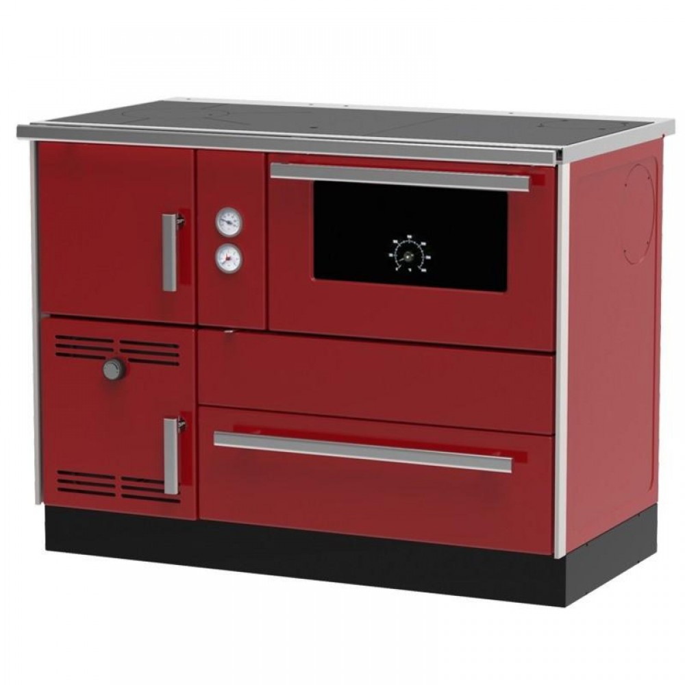 Hout fornuis met CV Alfa Plam Alfa Term 35 Rood-Rechts, 32kW | Hout fornuis |  |