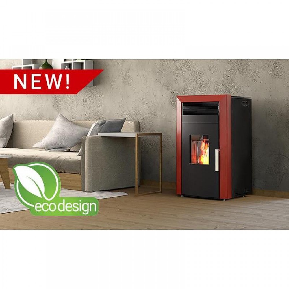 Pelletkachel CV Alfa Plam Commo 12, Rood 12kW | Pelletkachels CV | Pelletkachels |