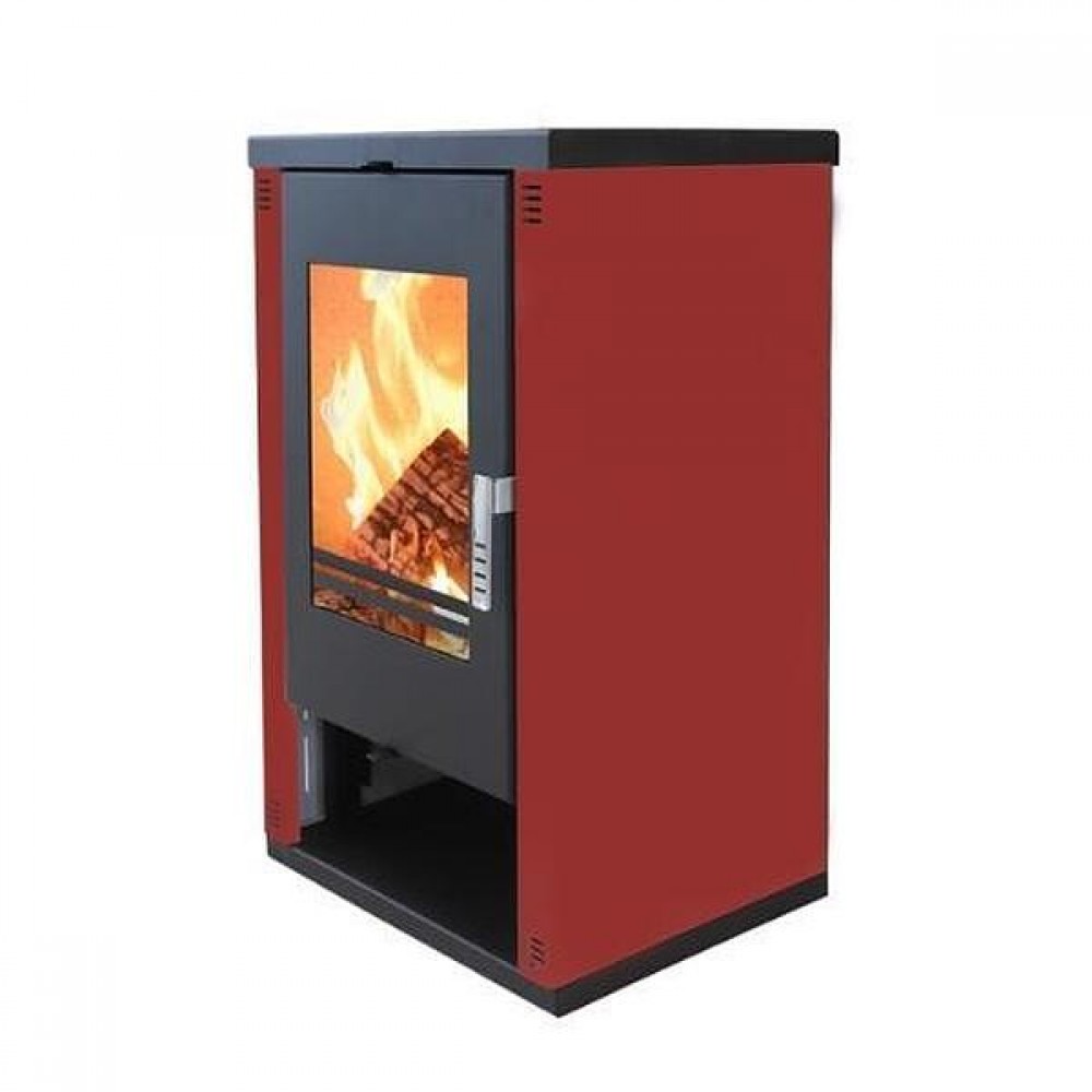 Houtkachel Verso Theia Bordeaux, 9kW | Air houtkachels | Houtkachels |