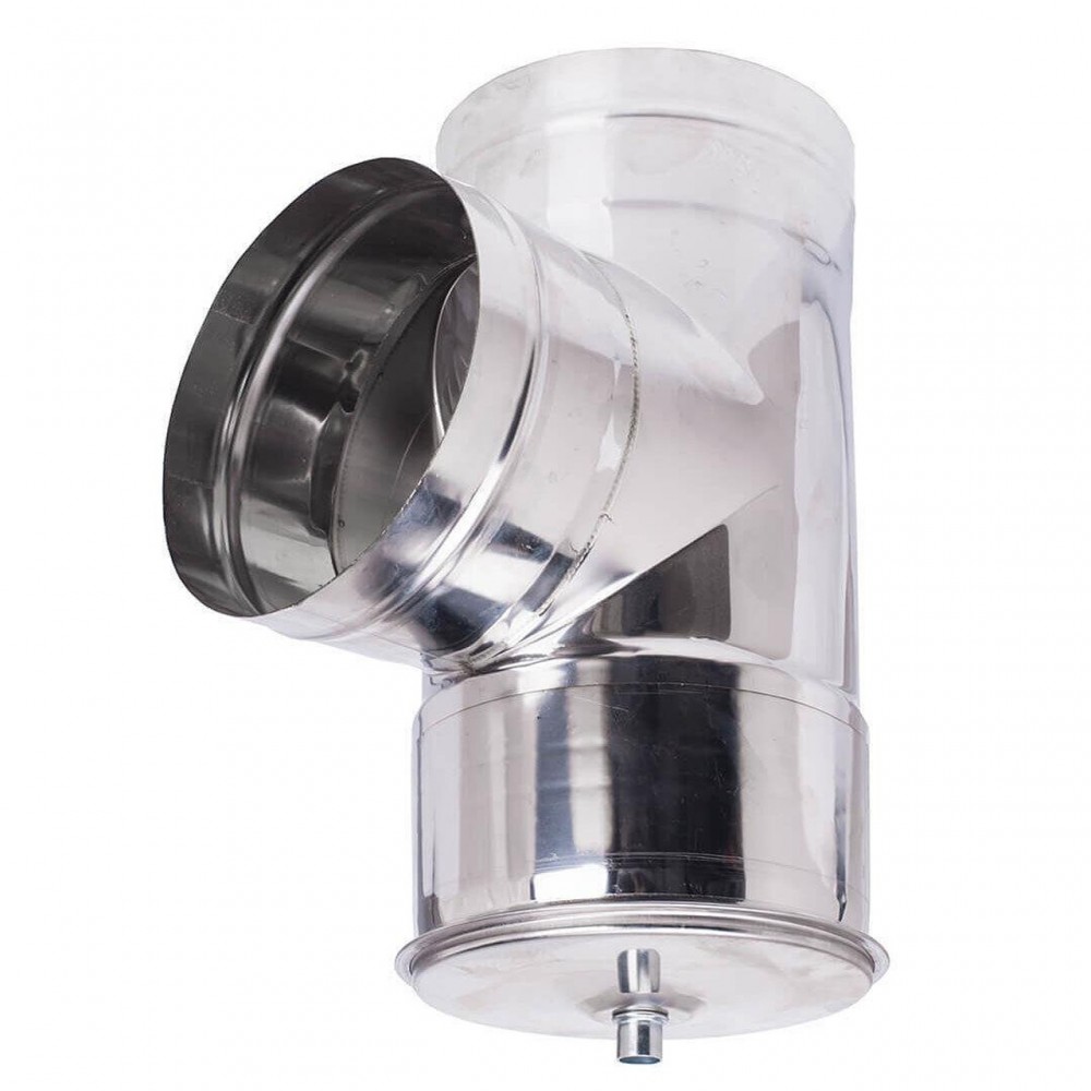 Rookkanaal set voor pelletkachel, roestvrij staal AISI 304, 100-130 mm | Rookkanaal sets | Schoorstenen |