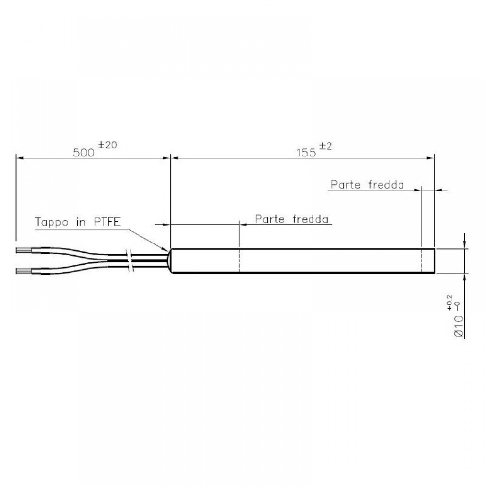 Gloeibougie pelletkachel voor La Nordica, Bestove, Pasian en anderen, totale lengte 155mm, 280W | Gloeibougie | Pelletkachel onderdelen |
