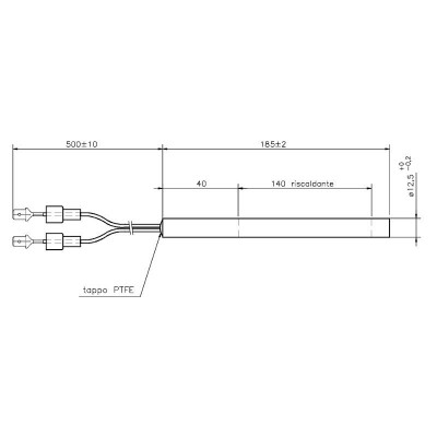 Gloeibougie pelletkachel voor La Nordica en andere, totale lengte 185mm, 400W - Productenvergelijking