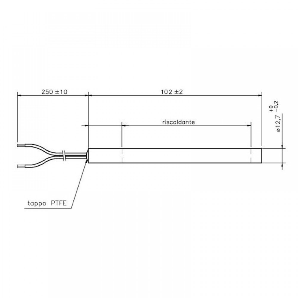 Gloeibougie pelletkachel voor Arce, Cadel, Eurofiamma, Eurosteack en anderen, totale lengte 101mm, 300W | Gloeibougie | Pelletkachel onderdelen |