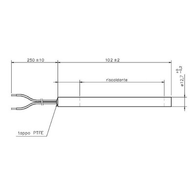 Gloeibougie pelletkachel voor Arce, Cadel, Eurofiamma, Eurosteack en anderen, totale lengte 101mm, 300W - Productenvergelijking