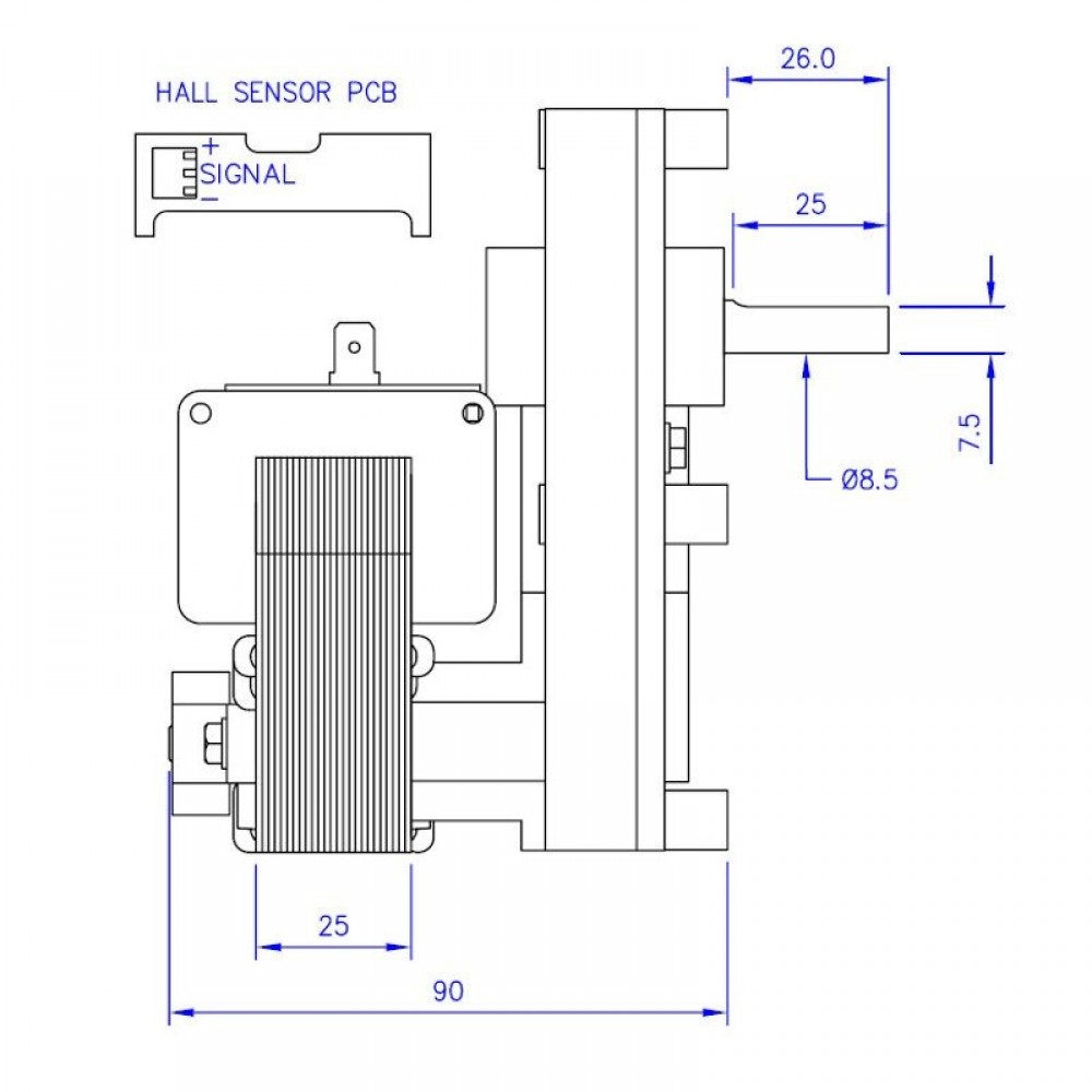 Vijzelmotor pelletkachel Mellor FB1222, 1,5 RPM voor Caminetti Montegrappa, Clam, MCZ en anderen | Vijzelmotor | Pelletkachel onderdelen |
