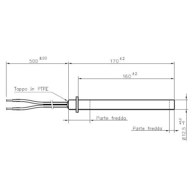 Gloeibougie pelletkachel voor Palazzetti, Cadel, Thermorossi, Olimpia Splendid, totale lengte 170mm, 350W - Productenvergelijking