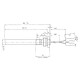 Gloeibougie pelletkachel voor Palazzetti en andere, totale lengte 188mm, 350W | Gloeibougie | Pelletkachel onderdelen |