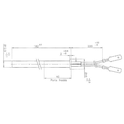 Gloeibougie pelletkachel voor Edilkamin, Thermorossi en anderen, totale lengte 182mm, 350W - Productenvergelijking