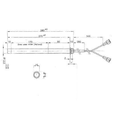 Gloeibougie pelletkachel voor Edilkamin en andere, totale lengte 280mm, 470W - Productenvergelijking