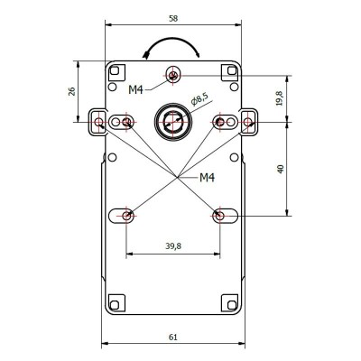 Vijzelmotor pelletkachel Kenta K9115003 voor Deville, Adler, Clam, Vulcania, Puros en anderen, 1,5 RPM - Vijzelmotor voor pelletkachel