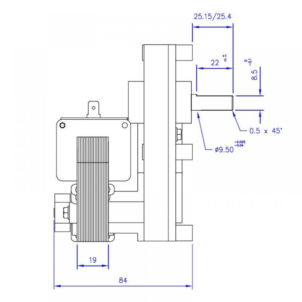 Vijzelmotor pelletkachel Mellor FB1330, 1RPM voor Anselmo Cola, Enviro, Kalor, MCZ, Palazzetti, Royal, Thermorossi en anderen | Vijzelmotor | Pelletkachel onderdelen |