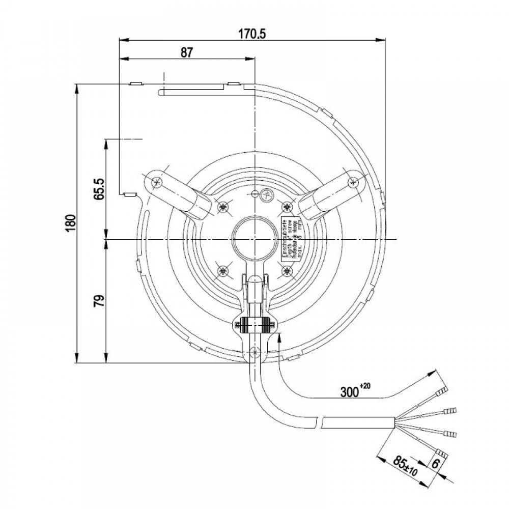 Centrifugaalventilator EBM voor pelletkachels Clam en andere, debiet 640 m³/u | Ventilatoren en blazers | Pelletkachel onderdelen |