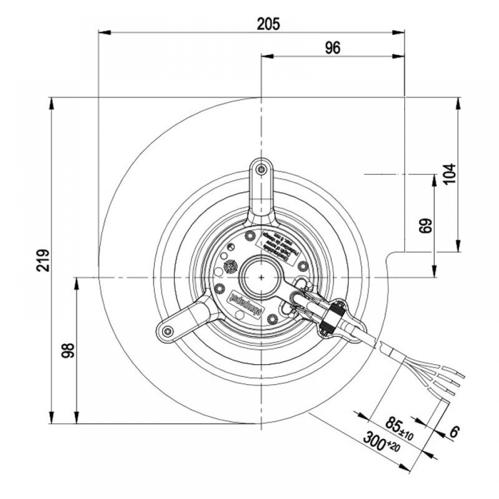 Centrifugaalventilator EBM voor pelletkachels Edilkamin, Karmek One, debiet 800 m³/h | Ventilatoren en blazers voor pelletkachel | Pelletkachel onderdelen |