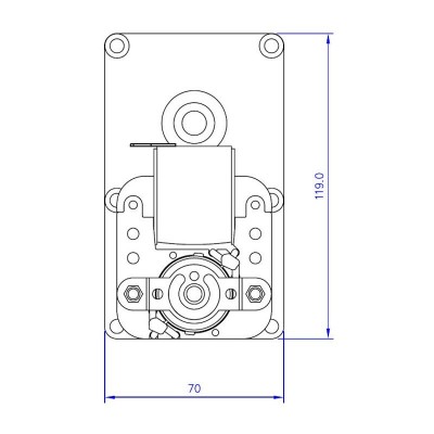 Vijzelmotor pelletkachel Mellor FB1255, 4RPM voor onder andere pelletkachel Eco Spar - Vijzelmotor voor pelletkachel