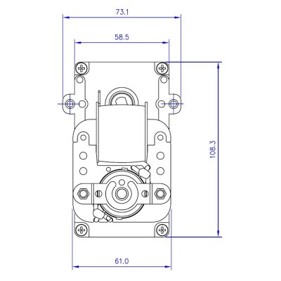 Holle as vijzelmotor pelletkachel Mellor KB1014, 3RPM voor Karmek One, Caminetti Montegrappa en andere - Vijzelmotor voor pelletkachel