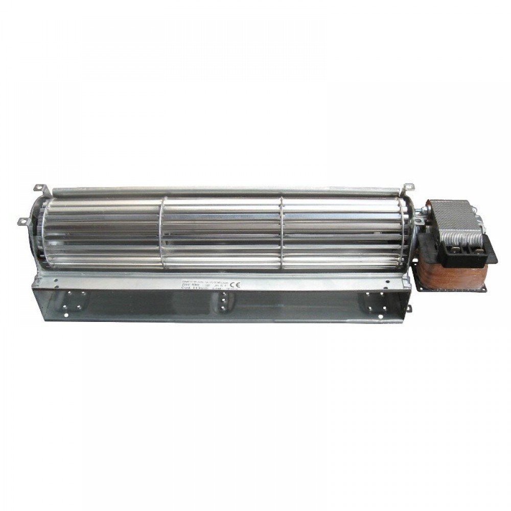 Tangentiële ventilator Fergas voor pelletkachels Anselmo Cola, Cadel, Ferroli, La Nordica en anderen met Ø60 mm, Flow 180 m³/h | Ventilatoren en blazers | Pelletkachel onderdelen |