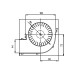 Tangentiële ventilator voor pelletkachels Eva Calor, Prisma, met Ø80 mm, Flow 251-302 m³/h | Ventilatoren en blazers voor pelletkachel | Pelletkachel onderdelen |