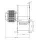 Centrifugaalventilator EBM voor pelletkachels Eva Calor, Prisma, debiet 95 m³/h | Ventilatoren en blazers voor pelletkachel | Pelletkachel onderdelen |