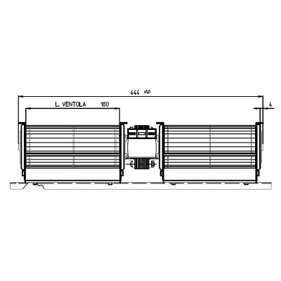 Dubbele tegenstroomventilator Fergas voor pelletkachels Cadel, Ravelli, Edilkamin en anderen, met Ø60 mm, debiet 168 m³/h, 360 mm - Productenvergelijking