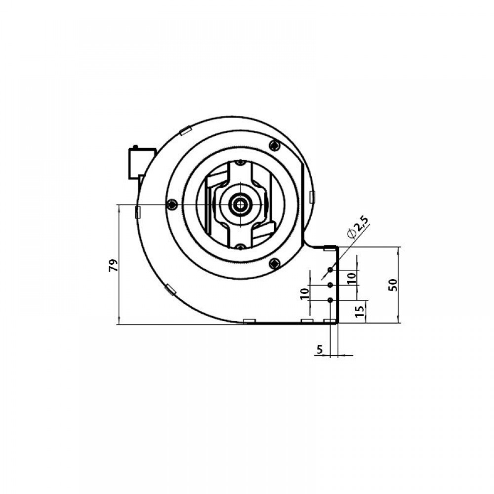 Centrifugaalventilator Fergas voor pelletkachels Ecoforest, Ecoteck, Edilkamin, Italiana Camini, Prisma, Ravelli, Sicalor en andere, debiet 440 m³/u | Ventilatoren en blazers | Pelletkachel onderdelen |