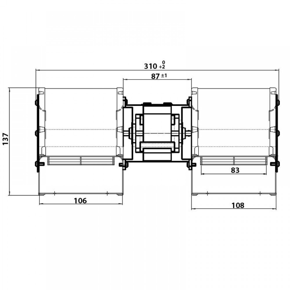 Centrifugaalventilator Fergas voor pelletkachels Ecoforest, Ecoteck, Edilkamin, Italiana Camini, Prisma, Ravelli, Sicalor en andere, debiet 440 m³/u | Ventilatoren en blazers | Pelletkachel onderdelen |