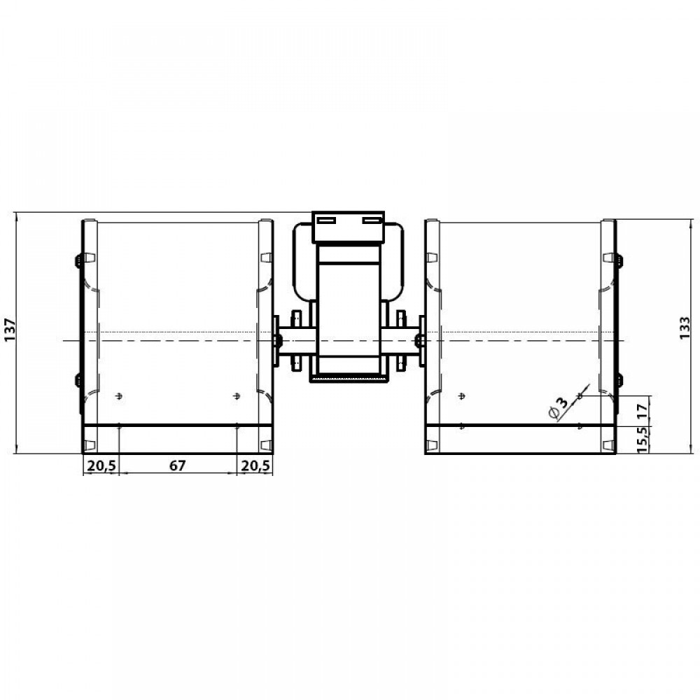 Centrifugaalventilator Fergas voor pelletkachels Ecoforest, Ecoteck, Edilkamin, Italiana Camini, Prisma, Ravelli, Sicalor en andere, debiet 440 m³/u | Ventilatoren en blazers | Pelletkachel onderdelen |