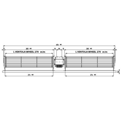 Dubbele tegenstroomventilator Fergas voor pelletkachels Edilkamin, Ecoteck, Ravelli en anderen, Ø60 mm, debiet 248 m³/h - Productenvergelijking