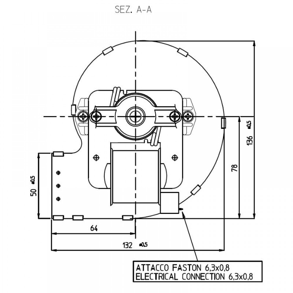 Centrifugaalventilator Fergas voor pelletkachels Eva Calor, Prisma, Sicalor, Ecoforest e.a., debiet 420 m³/u | Ventilatoren en blazers | Pelletkachel onderdelen |