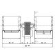 Centrifugaalventilator Fergas voor pelletkachels Eva Calor, Prisma, Sicalor, Ecoforest e.a., debiet 420 m³/u | Ventilatoren en blazers | Pelletkachel onderdelen |