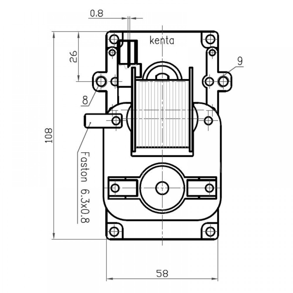 Holle als vijzelmotor pelletkachel Kenta K9117153, 5 RPM voor Ambiente E Calore, Bestfire, Cadel, Deville, Karmek One, Puros, Qlima, Italiana Camini en andere | Vijzelmotor | Pelletkachel onderdelen |