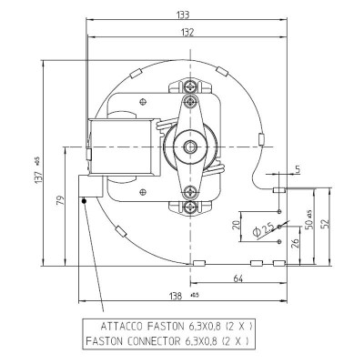 Centrifugaalventilator Fergas voor pelletkachels Ecoforest, Edilkamin, Italiana Camini en anderen, debiet 258 m³/u - Productenvergelijking