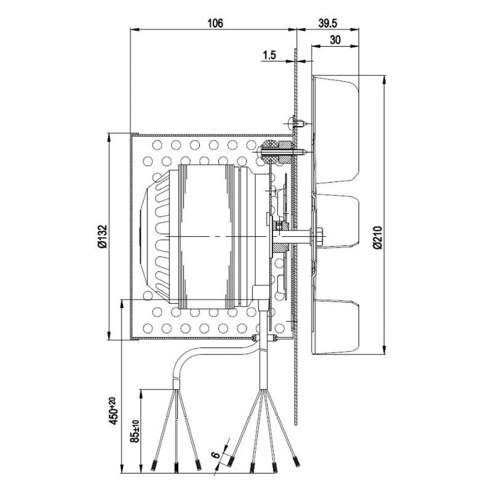 Rookafzuigventilator EBM voor pelletkachels Breckwell, ComfortBilt, Maximale luchtstroom 450 m³/h | Ventilatoren en blazers voor pelletkachel | Pelletkachel onderdelen |