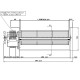 Tangentiële ventilator Fergas voor Edilkamin, Italiana Camini en anderen met Ø80 mm, Flow 337 m³/h | Ventilatoren en blazers | Pelletkachel onderdelen |